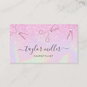 Carte De Visite Coiffure holothique violette à l'ombre moderne