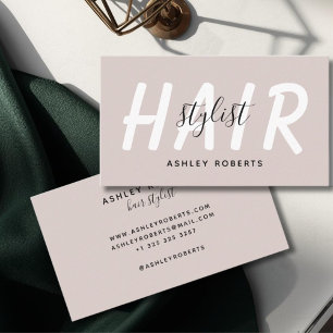 Carte De Visite Coiffure moderne styliste tan 