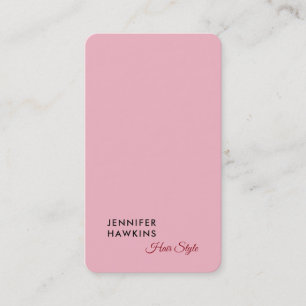 Carte De Visite Coiffure professionnelle sobre rose féminin