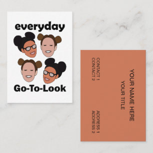 Carte De Visite Coiffure Space Buns Coiffure de tous les jours Coi