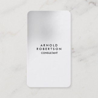 Carte De Visite Coin arrondi gris blanc élégant unique