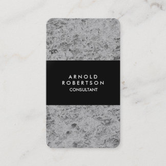 Carte De Visite Coin arrondi gris noir élégant unique