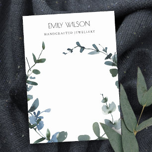 CARTE DE VISITE COIN BLEUE VERTE EUCALYPTUS FAUNA ÉCRAN DE COIN