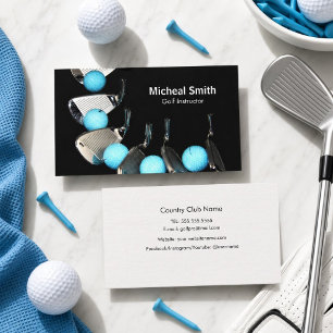 Carte De Visite Coin de sable de professionnel de golf avec ballon