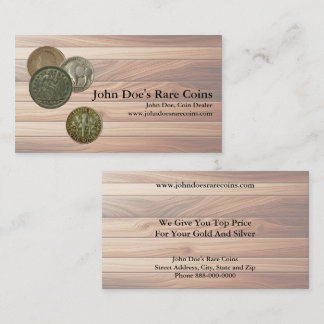 Carte De Visite Coin Dealer Business Card