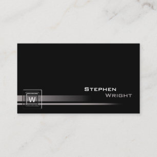 Carte De Visite Coin flottant Monogramme Cube Couleur personnalisé