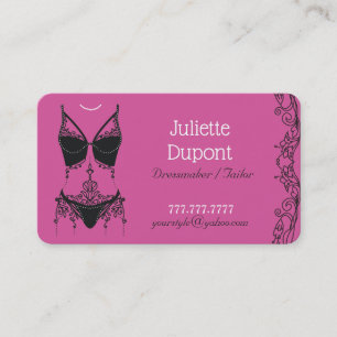 Carte De Visite Coin lingerie sur mesure élégant