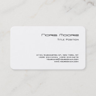 Carte De Visite Coin rond noir blanc professionnel