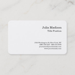 Carte De Visite Coin rond Noir Blanc tendance Professionnel