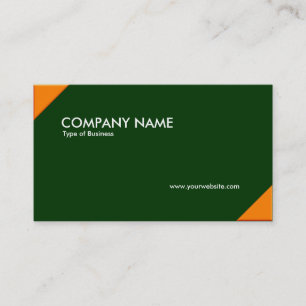 Carte De Visite Coins opposés - orange et vert (003300)