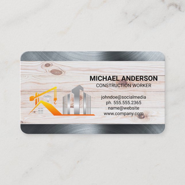 Carte De Visite Col bleu | Acier | Constructeur | Construction (Devant)