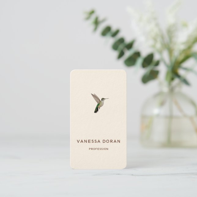 Carte de visite Colibri (Debout devant)