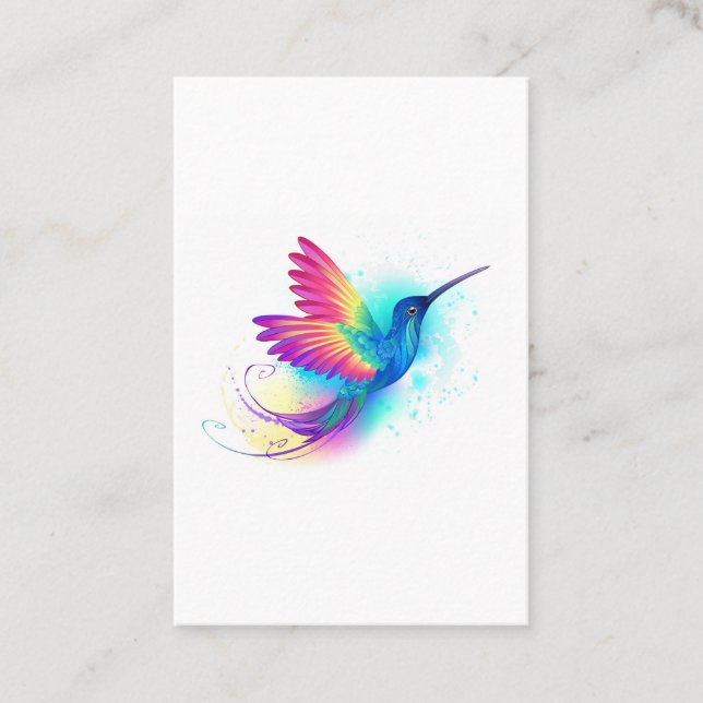 Carte De Visite Colibri arc-en-ciel exotique (Devant)