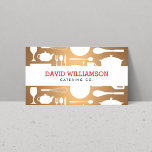Carte De Visite Collage de cuisine sur Faux Cuivre pour Chef, Rest<br><div class="desc">Un collage vintage en silhouette blanche et taupe des ustensiles de cuisine et de restauration donne une image de marque unique pour les boulangeries,  les entreprises de restauration,  les chefs,  les professionnels de l'alimentation,  les food trucks,  les marchés alimentaires,  etc. © 1201AM CREATIVE</div>
