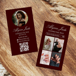 Carte De Visite Collage de photos Instagram IG Bourgogne Vieille F