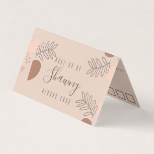 Carte De Visite Collage Earth Tone Maquillage Artiste Salon Récomp