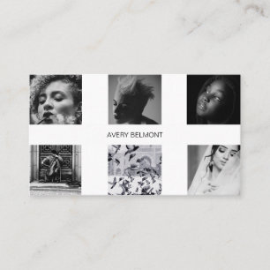 Carte De Visite Collage photographique minimaliste Personnalisé