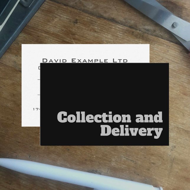 Carte De Visite Collecte & livraison en gras et transparent Concep (Créateur téléchargé)