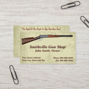 Carte de visite Collecteur Boutique d'armes