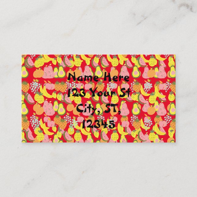 Carte De Visite Collection de fruits assorés Thunder_Cove    (Devant)