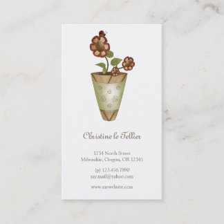 Carte De Visite Collection de jardin · Fleurs mises en pot