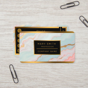 Carte De Visite Collection de luxe en or rose blush populaire mint