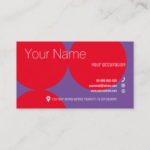 Carte De Visite Collection de points rouges Standard BC