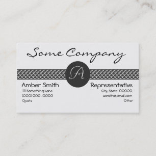 Carte De Visite Collection de ruban Monogram Circle