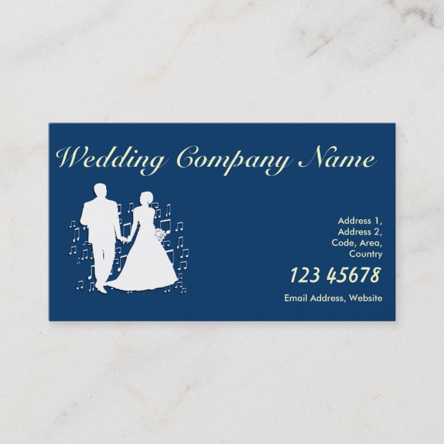 Carte De Visite Collection de thème d'affaires de wedding planner (Devant)