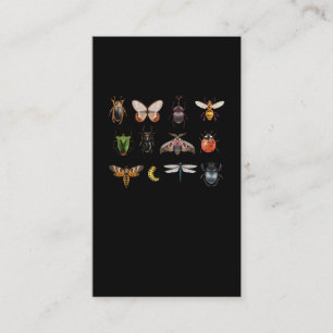 Carte De Visite Collection d'insectes Papillon mouche abeille Lady