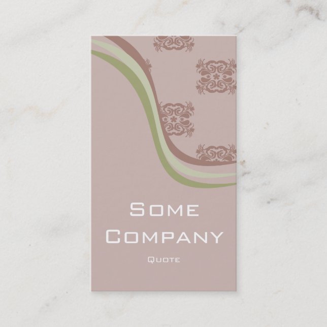 Carte De Visite Collection d'ondes Damask (Brown) (Devant)