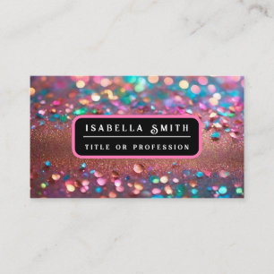 Carte De Visite Collection Holographique Opale parties scintillant