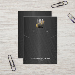 Carte De Visite Collier d'oreille gris Afficher le logo Médias soc