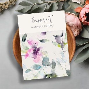 Carte De Visite Collier d'oreille souple rose violet