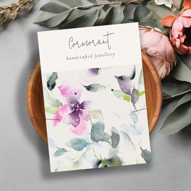 Carte De Visite Collier d'oreille souple rose violet (Créateur téléchargé)