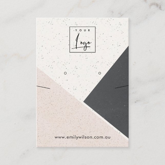 Carte De Visite Collier en céramique Noir Noir Noir Vidéo (Devant)