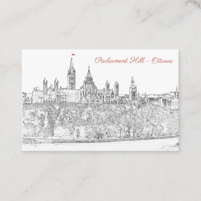 Carte De Visite Colline du Parlement à Ottawa - Code QR (Devant)
