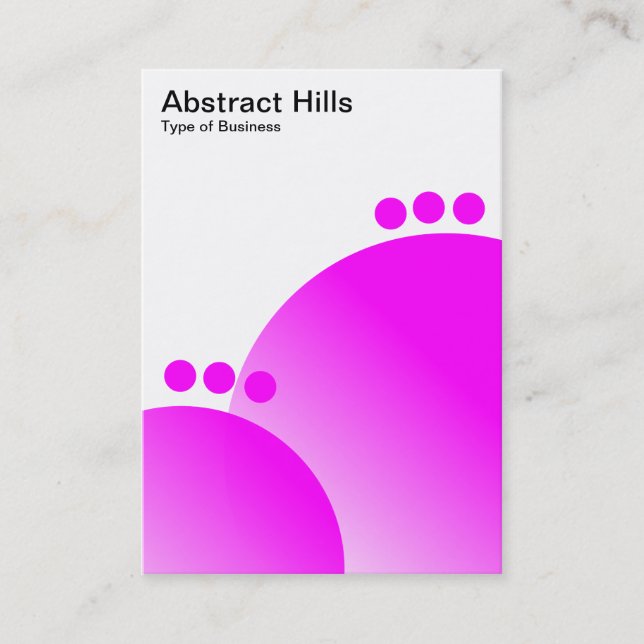 Carte De Visite Collines Abstraites - Magenta (Devant)