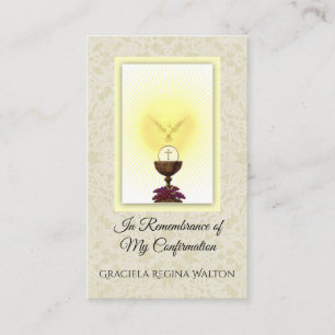 Carte De Visite Colombe de centre serveur de calice de dentelle de