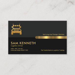 Carte De Visite Colonnes noir gris - Rétro - Camionnage logistiqu