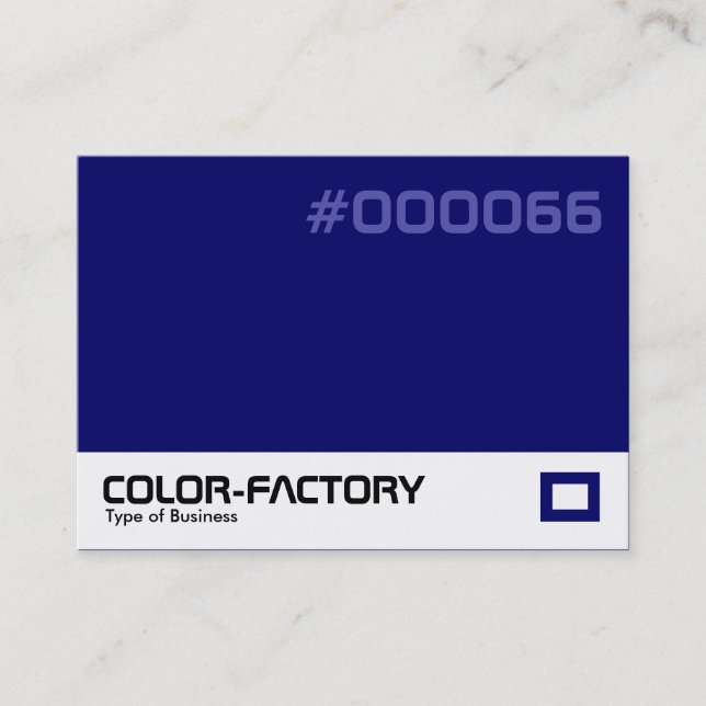 Carte De Visite Color Factory - Bleu foncé (000066) (Devant)