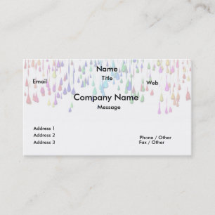 Carte de visite Color Splash Drops
