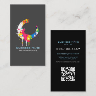 Carte De Visite Color Splash Paint Swirl • Moderne personnalisable