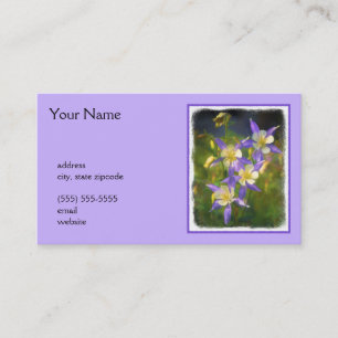 Carte De Visite Colorado Blue Columbine Peinture - Art original