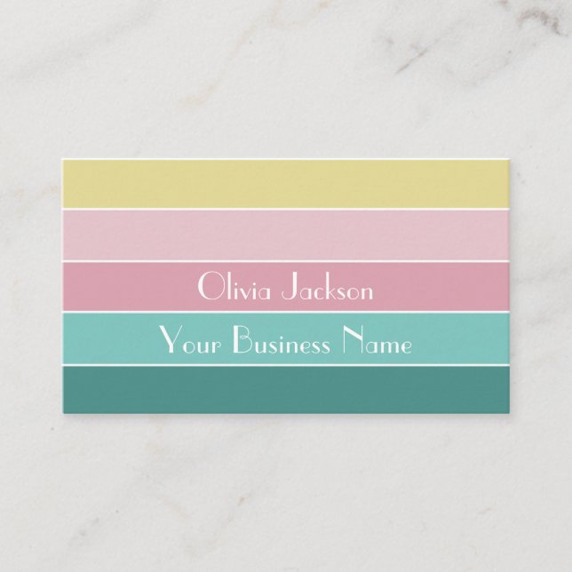 Carte de visite Colorblock personnalisé (Devant)