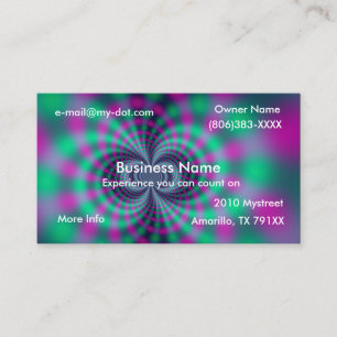 Carte de visite coloré de fractale de Bokeh
