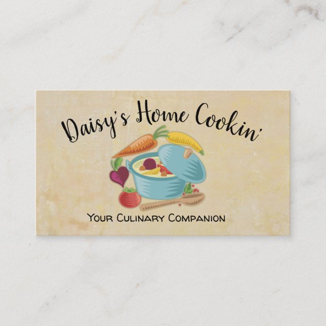 Carte de visite coloré de restauration de chef de (Devant)