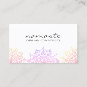 Carte De Visite Coloré Namaste Yoga Motif tribal