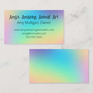 Carte De Visite Coloré Pastel Gradient