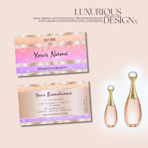 Carte De Visite Colorée Pastel Rainbow Parties scintillant Étoiles